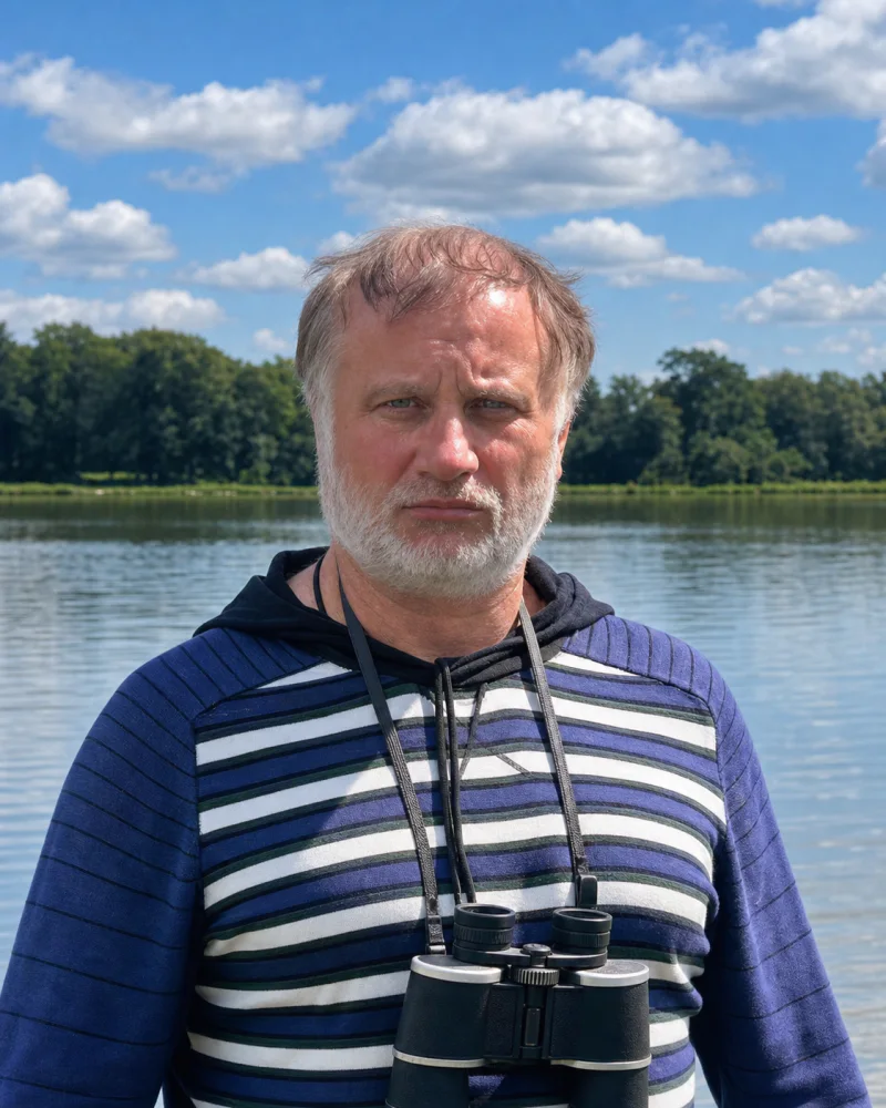 Сергей, руководитель компании «ВатерПонд», на берегу водоёма