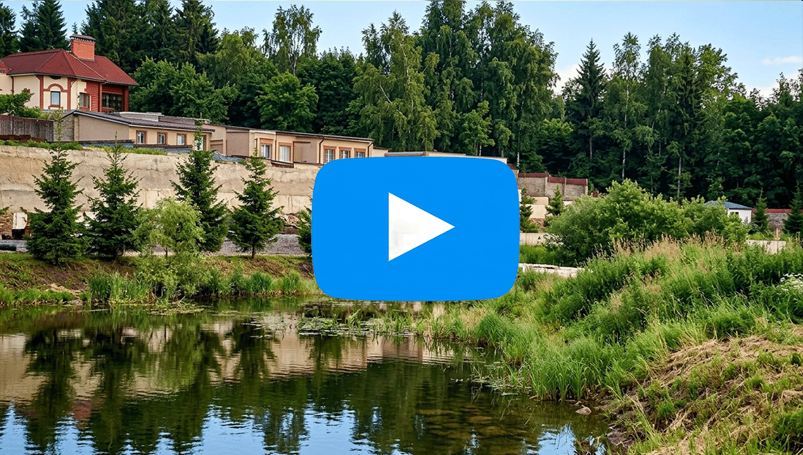 Благоустройство водоёма в деревне Загорново — видео
