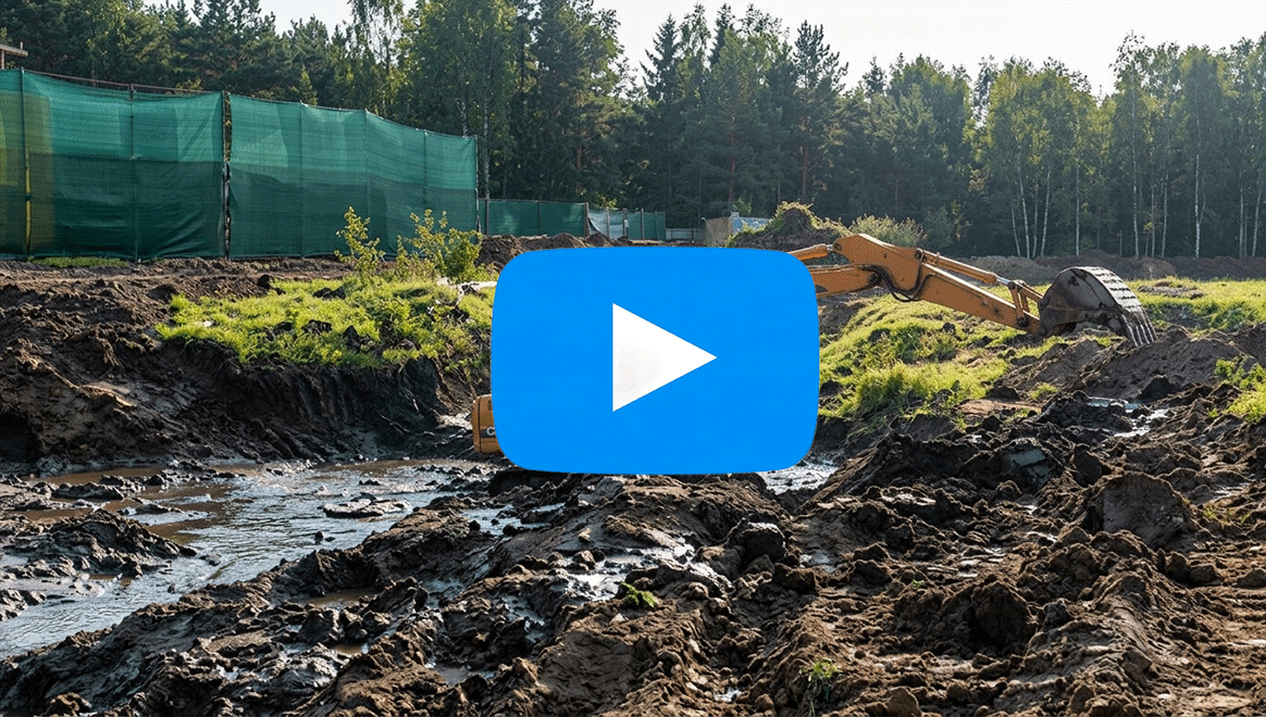 Очистка водоёма в деревне Загорново — видео