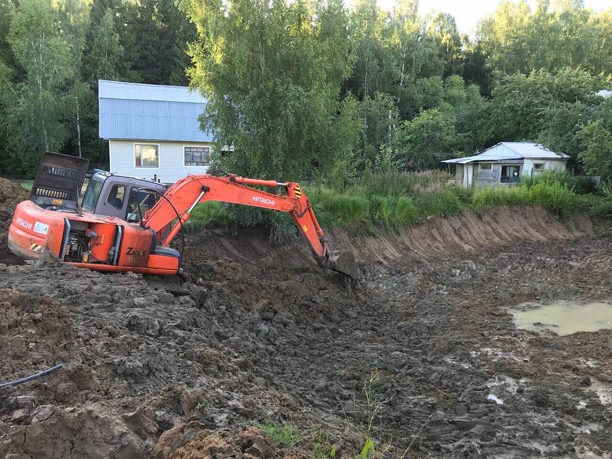 Восстановление пожарного пруда в Ступинском районе